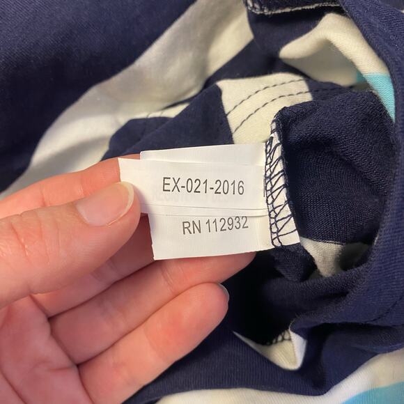 Beach‎ by Exist NWT Blue Striped Anchor Embroidered Shirt Mini Dress Size L - Picture 6 of 9